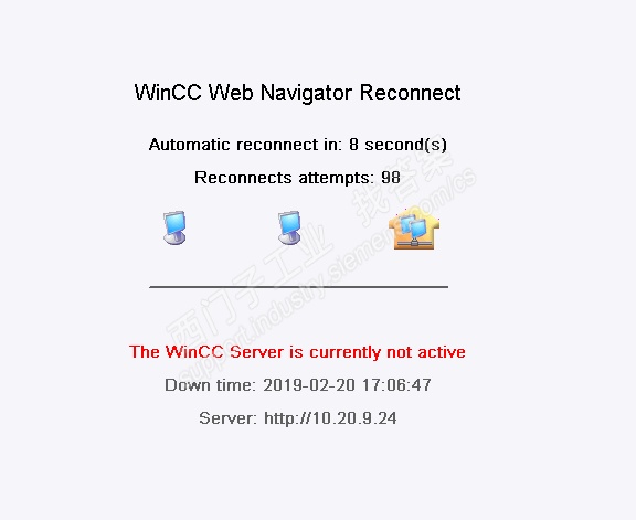 WINCC WEB 发布错误出现服务器未激活