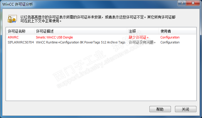 WINCC V7.4 SP1 授权问题