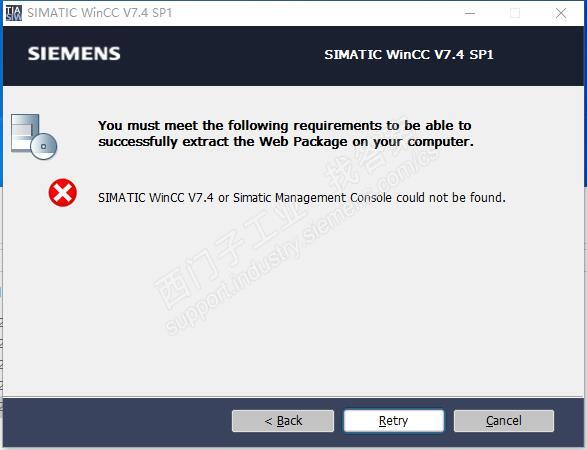 Windows10安装wincc7.4sp1报错