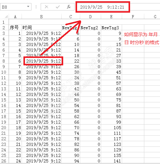 如何用wincc的vbs脚本设置Excel单元格显示时间的格式