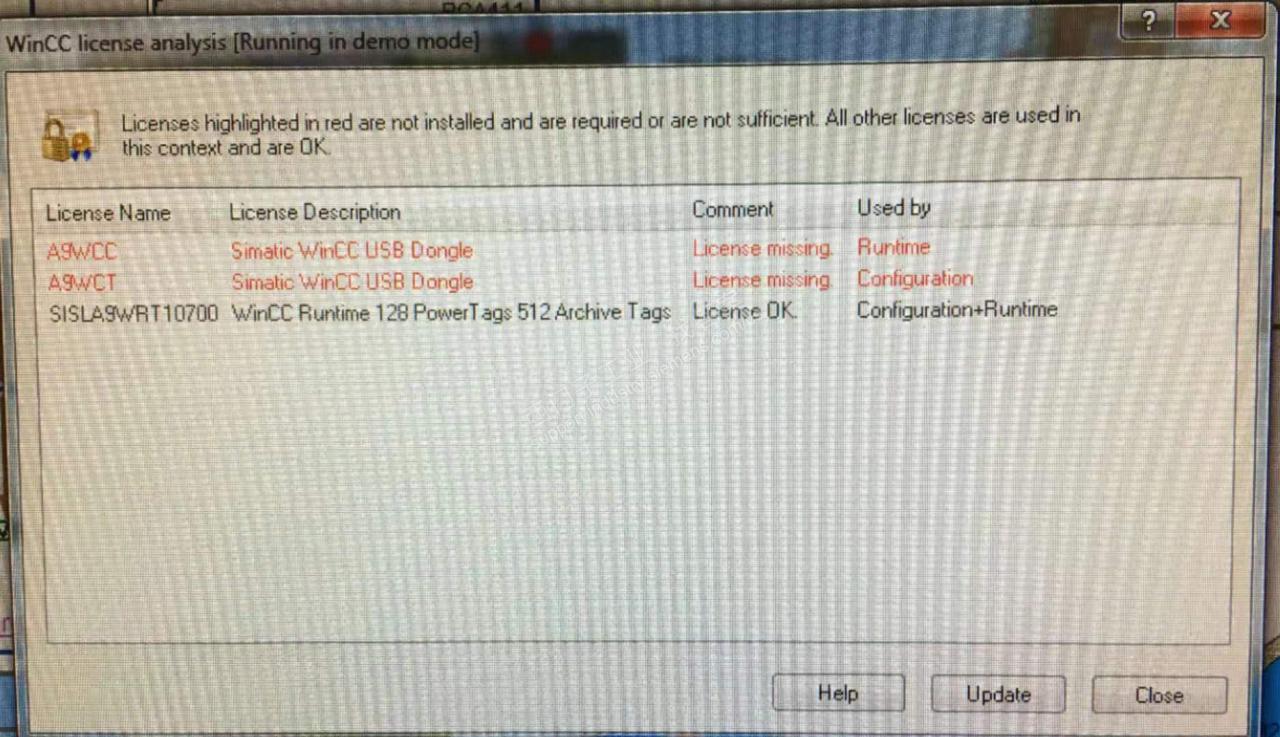 WINCC正版授权报错