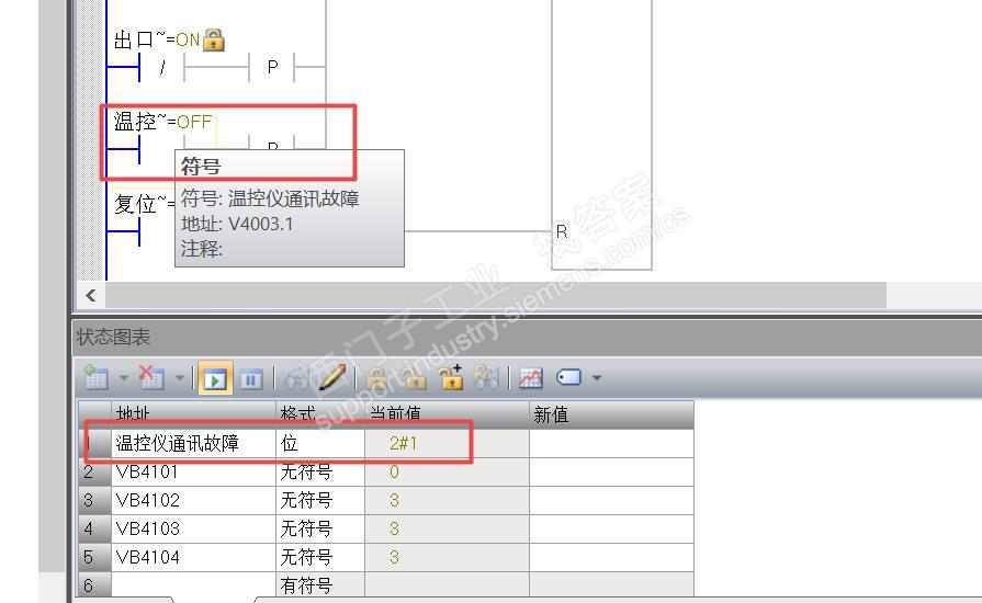 SMART中PLC中监控的状态与显示不一样，怎么回事