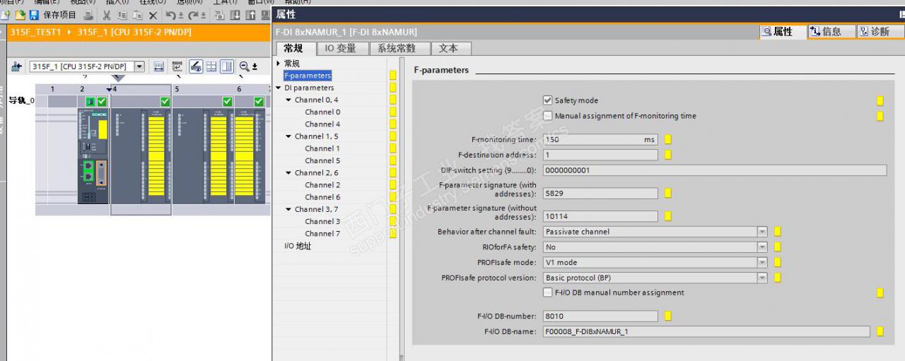 TIA V14 SP1调试S7-300F  问题
