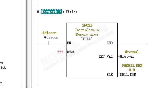 需要用SFC21完成块的清0，参数如何设置，如图