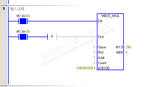 s7-200 smart与磁力启动器的modbus rtu通信问题