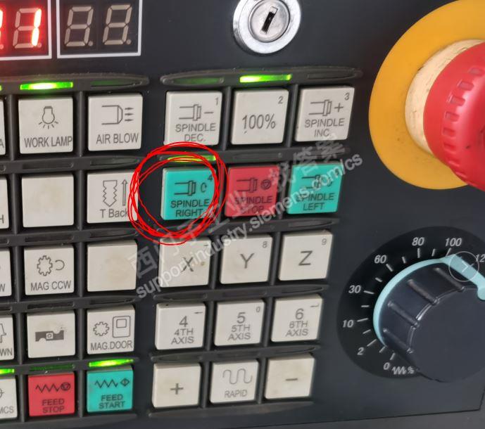 828D系统如何设置 面板下默认正转转速？