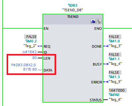 S7-300 PNCPU通过TIA 实现TCP通信，背景DB块显示“仅离线时存在”