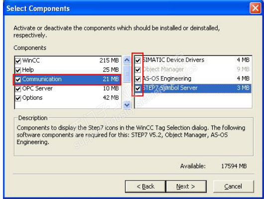 wincc与step7集成如何自定义安装WINCC