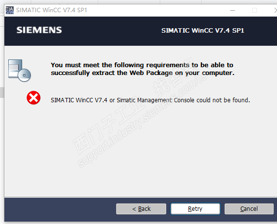 WINCC7.4安装问题，无法找到SIMATIC WinCC V7.4或SIMATIC管理控制台。