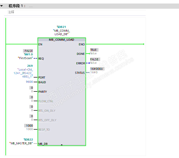 S71200使用MODBUS RTU和台达伺服ASDA-B2通讯