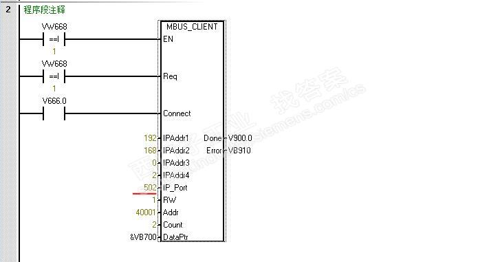 smart200 MDBUS-TCP 通讯端口设置