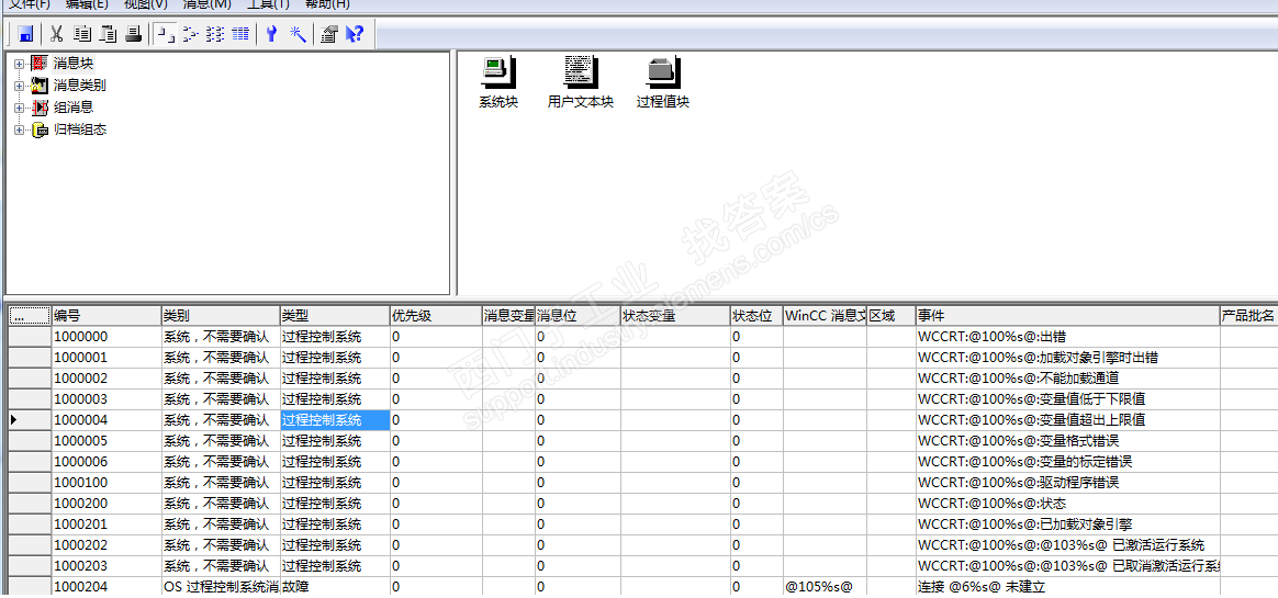 WINCC报警记录内容