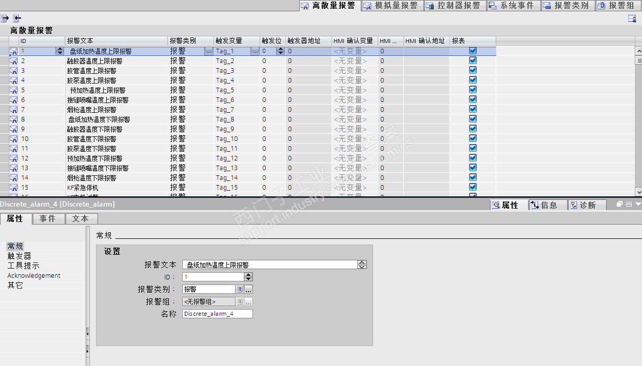博途V13  WINCC  报警视图的报警记录显示不了